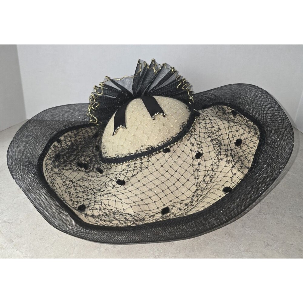 Women Derby Church Dress Fascinator Wide Brim Hats Vintage Tea Party‎ Wedding